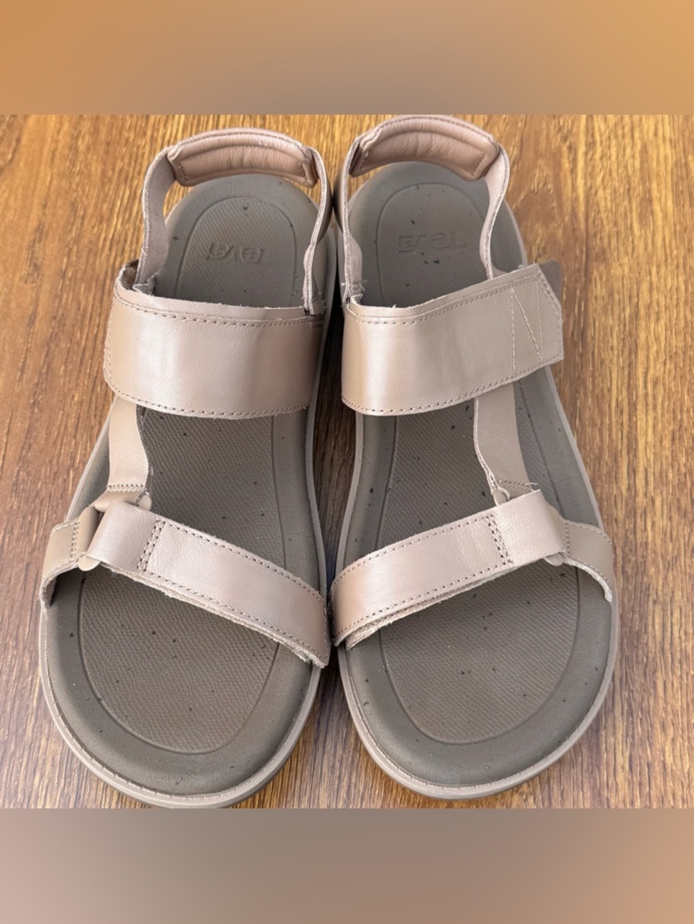 Teva Madera Slingback Sandals Womens 9 Tan Leather Comfort Casual - Picture 6 of 11